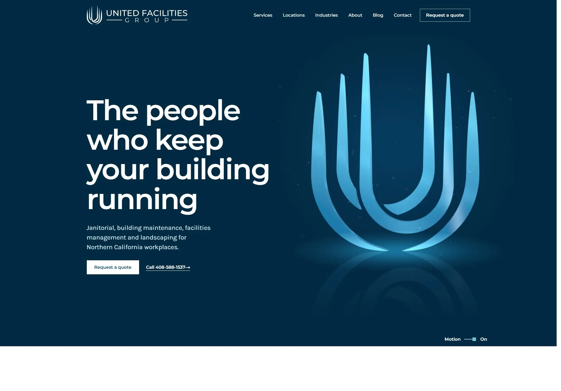 United Facilities Group's website rebuilt by Brandcore